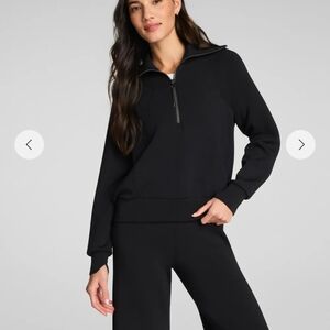 SPANX Black Women's Half-Zip Sweatshirt